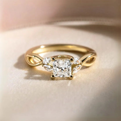 Round Halo, Pave & Split Shank Engagement Ring – 1.93 CT Lab Grown Diamond