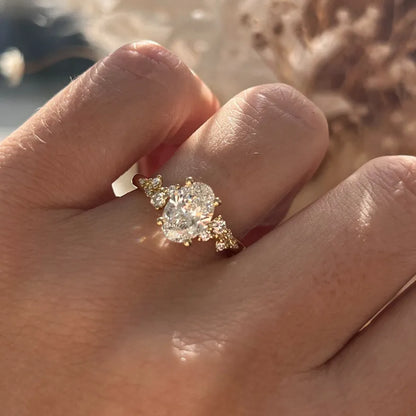 Round Halo, Pave & Split Shank Engagement Ring – 1.93 CT Lab Grown Diamond