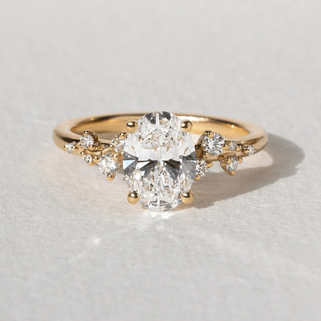 Round Halo, Pave & Split Shank Engagement Ring – 1.93 CT Lab Grown Diamond