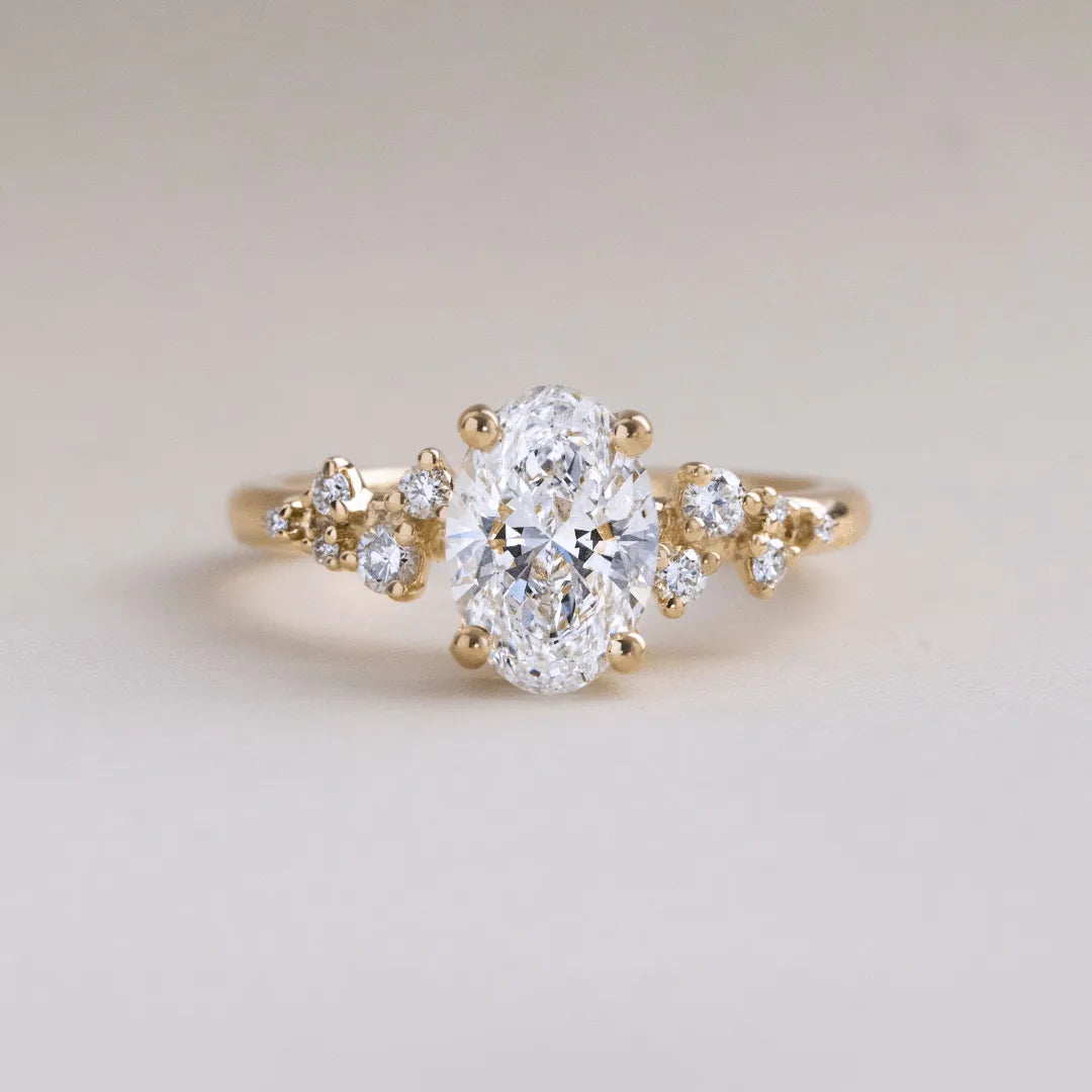 Round Halo, Pave & Split Shank Engagement Ring – 1.93 CT Lab Grown Diamond