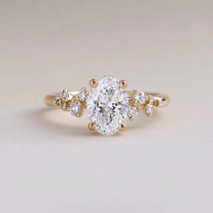 Round Halo, Pave & Split Shank Engagement Ring – 1.93 CT Lab Grown Diamond