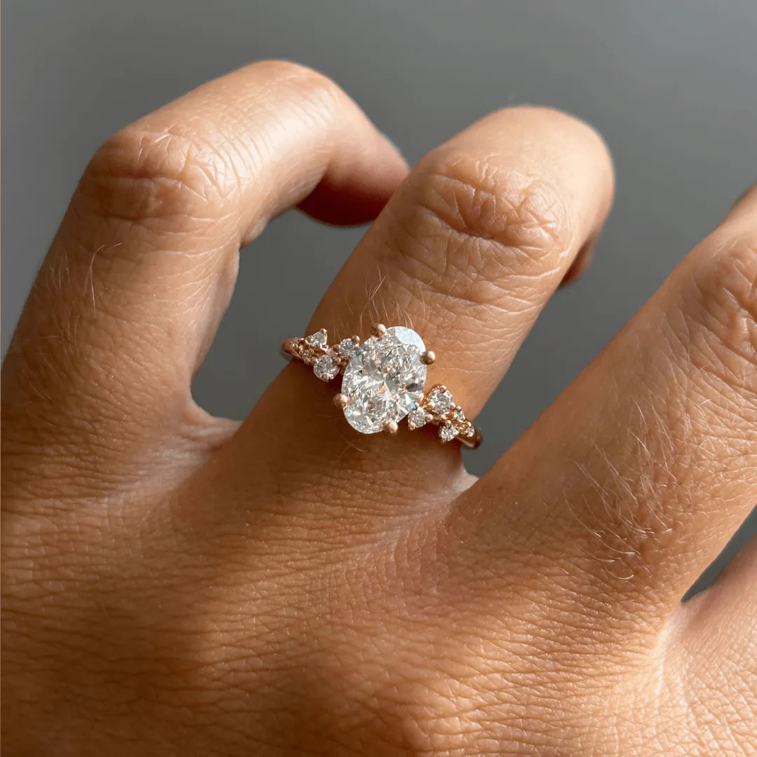 Round Halo, Pave & Split Shank Engagement Ring – 1.93 CT Lab Grown Diamond