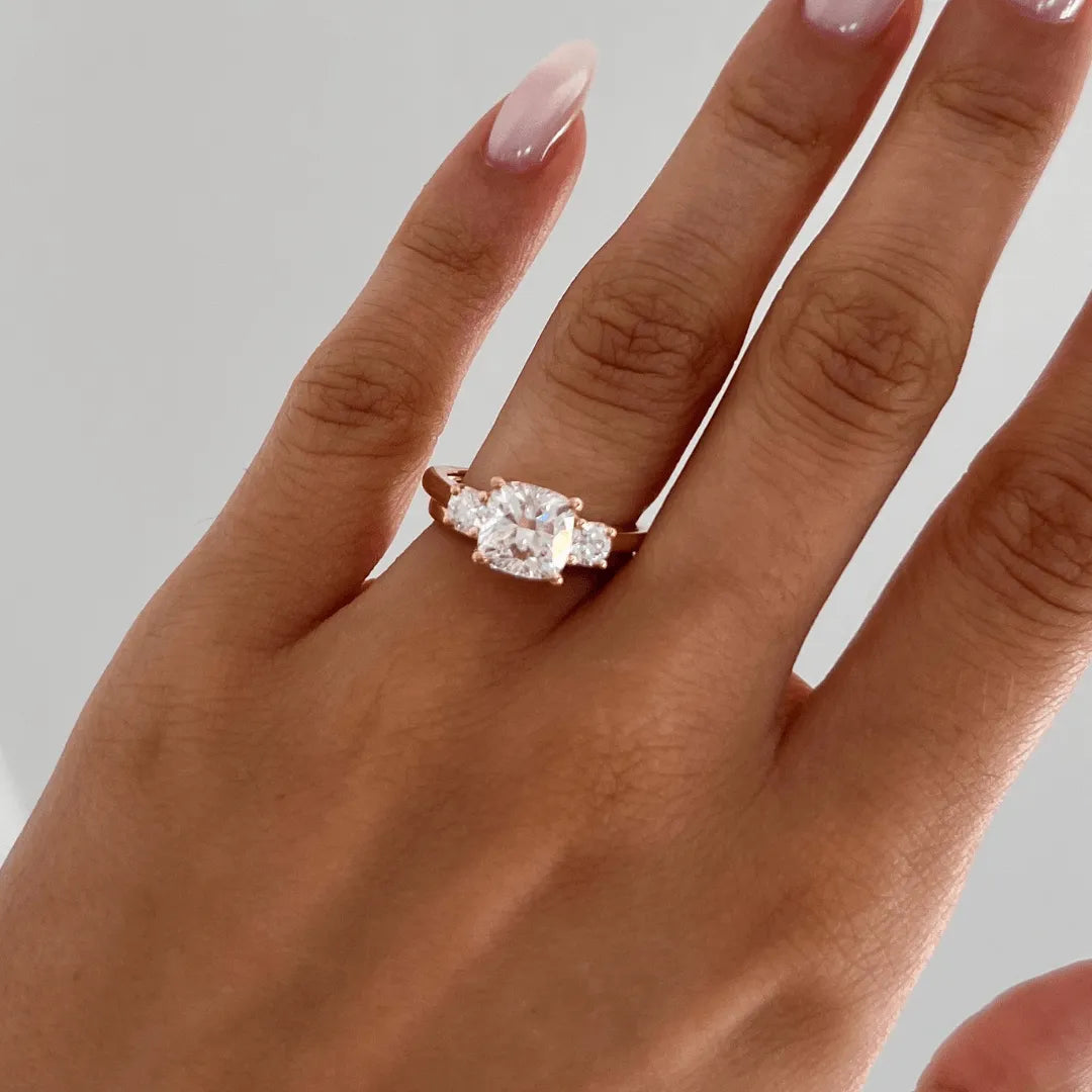Round Halo, Pave & Split Shank Engagement Ring – 1.93 CT Lab Grown Diamond