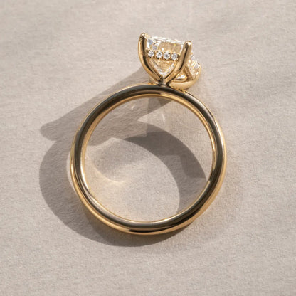 Round Halo, Pave & Split Shank Engagement Ring – 1.93 CT Lab Grown Diamond