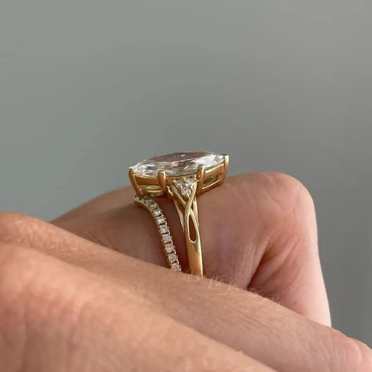 Round Halo, Pave & Split Shank Engagement Ring – 1.93 CT Lab Grown Diamond