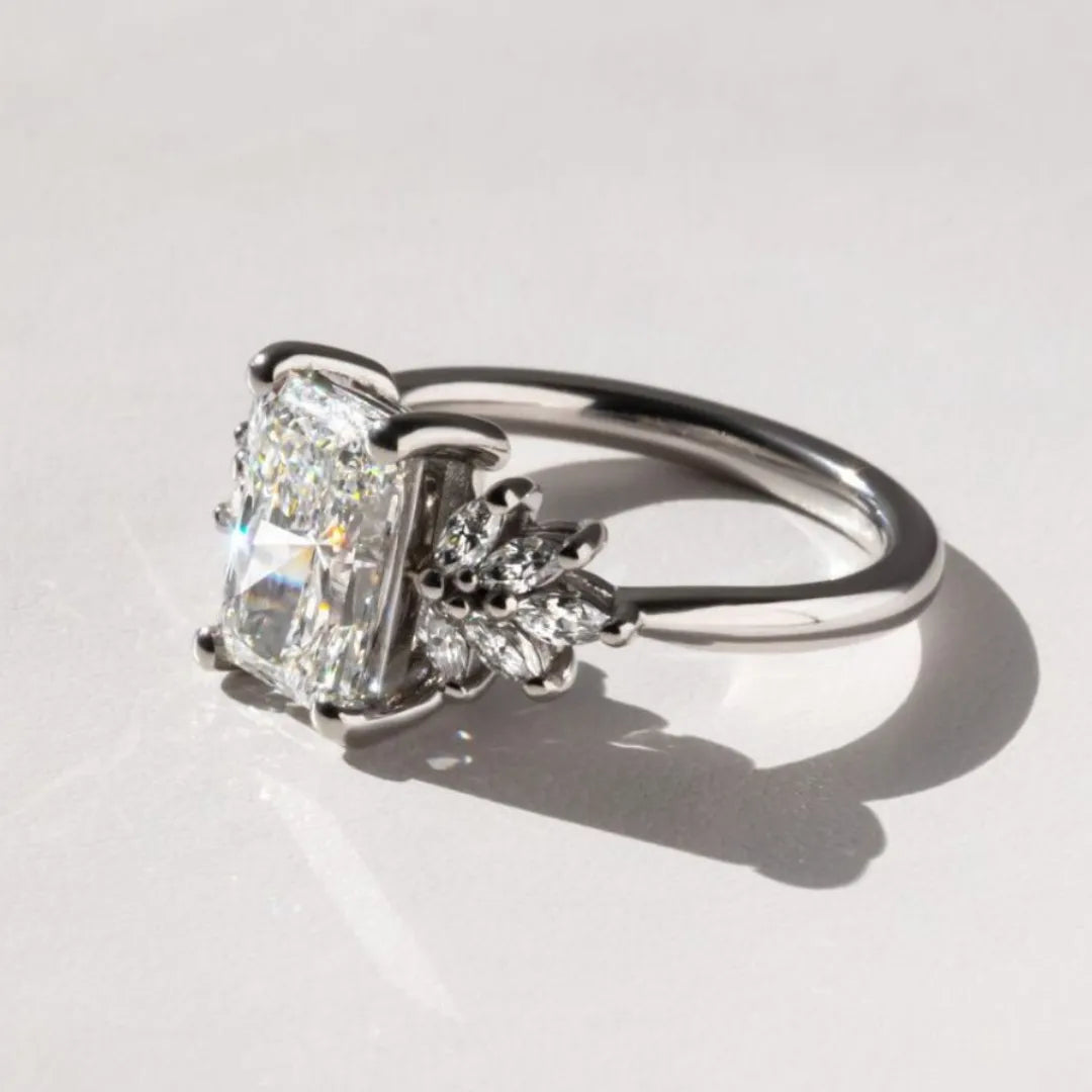 Round Halo, Pave & Split Shank Engagement Ring – 1.93 CT Lab Grown Diamond