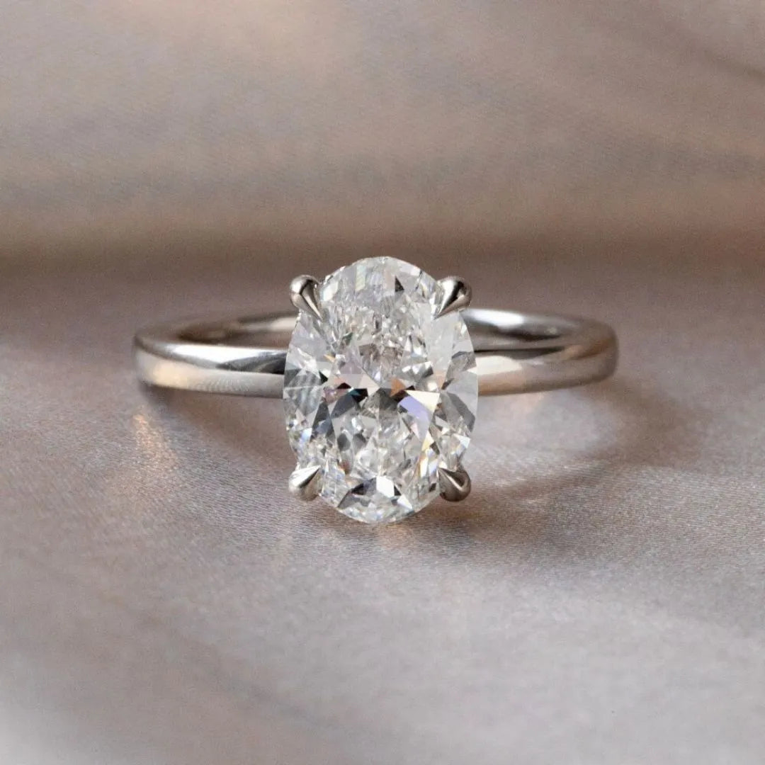 Round Halo, Pave & Split Shank Engagement Ring – 1.93 CT Lab Grown Diamond