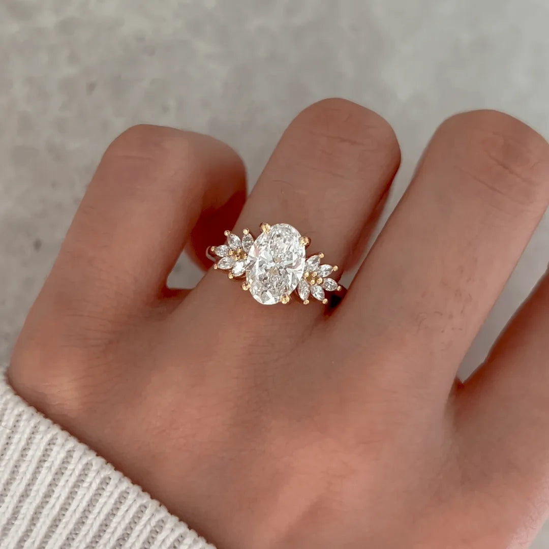 Round Halo, Pave & Split Shank Engagement Ring – 1.93 CT Lab Grown Diamond