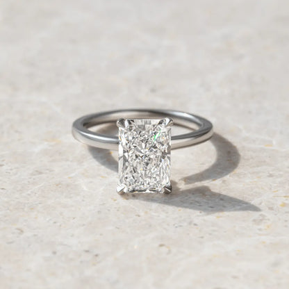 Round Halo, Pave & Split Shank Engagement Ring – 1.93 CT Lab Grown Diamond