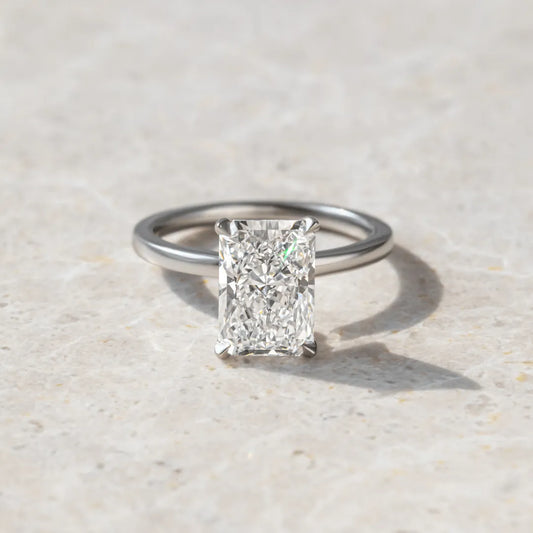 Round Halo, Pave & Split Shank Engagement Ring – 1.93 CT Lab Grown Diamond