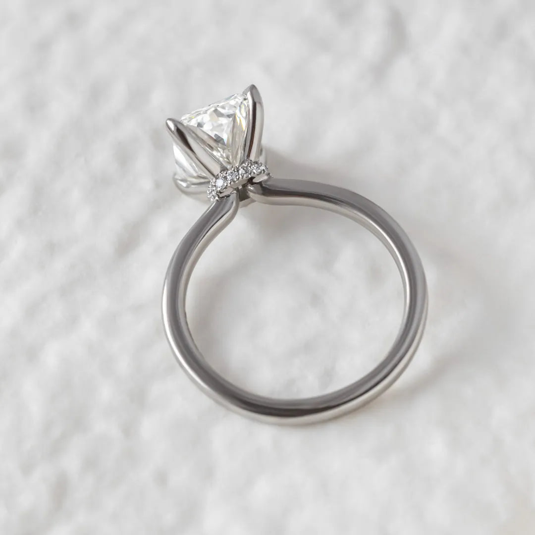 Round Halo, Pave & Split Shank Engagement Ring – 1.93 CT Lab Grown Diamond