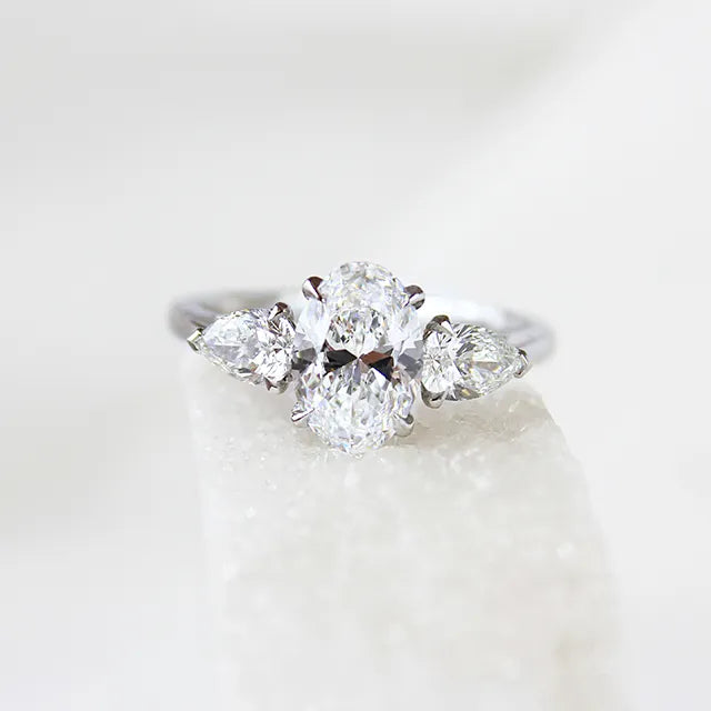 Round Halo, Pave & Split Shank Engagement Ring – 1.93 CT Lab Grown Diamond