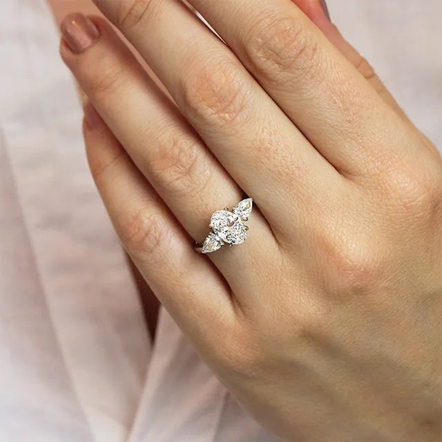Round Halo, Pave & Split Shank Engagement Ring – 1.93 CT Lab Grown Diamond