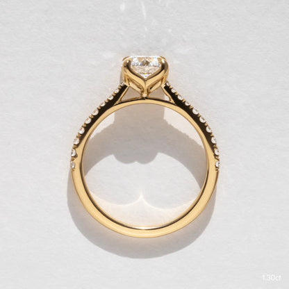 Round Halo, Pave & Split Shank Engagement Ring – 1.93 CT Lab Grown Diamond