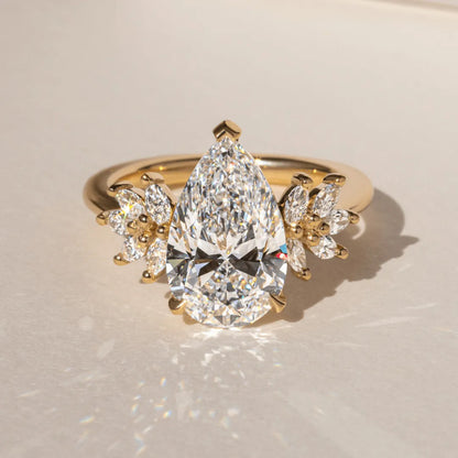 Round Halo, Pave & Split Shank Engagement Ring – 1.93 CT Lab Grown Diamond