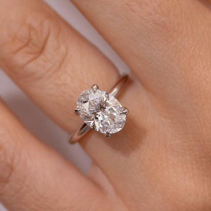 Round Halo, Pave & Split Shank Engagement Ring – 1.93 CT Lab Grown Diamond