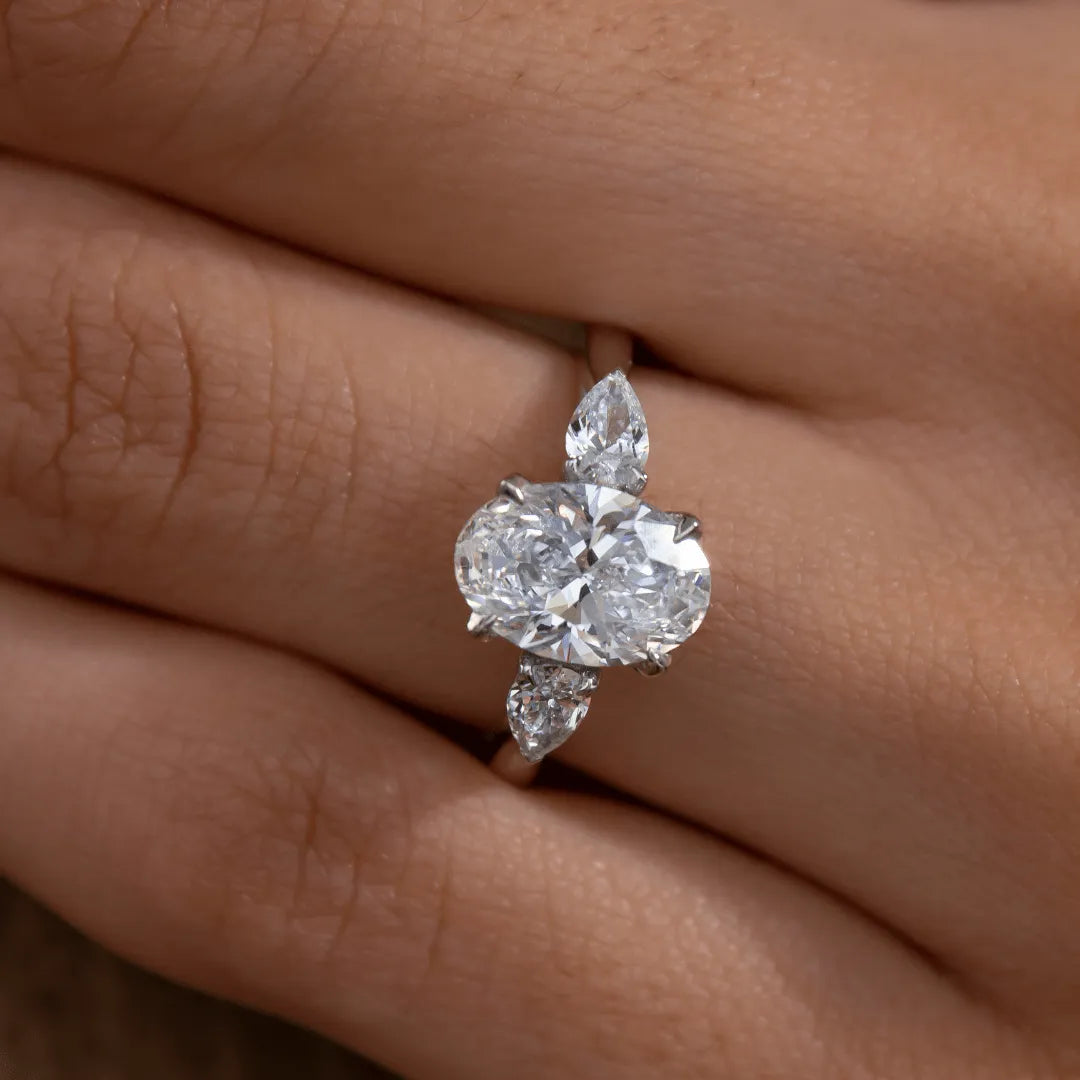 Round Halo, Pave & Split Shank Engagement Ring – 1.93 CT Lab Grown Diamond