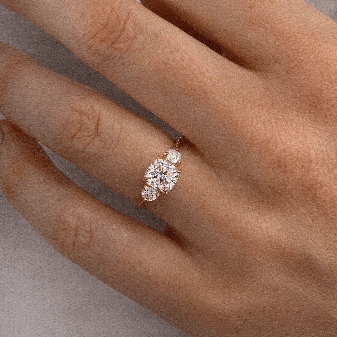 Round Halo, Pave & Split Shank Engagement Ring – 1.93 CT Lab Grown Diamond