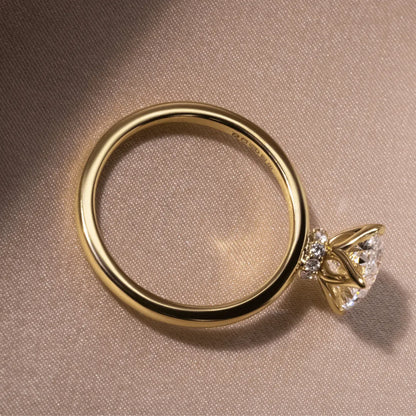Round Halo, Pave & Split Shank Engagement Ring – 1.93 CT Lab Grown Diamond