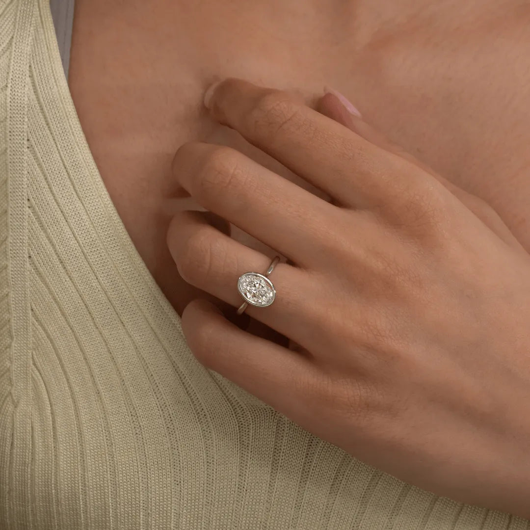Round Halo, Pave & Split Shank Engagement Ring – 1.93 CT Lab Grown Diamond