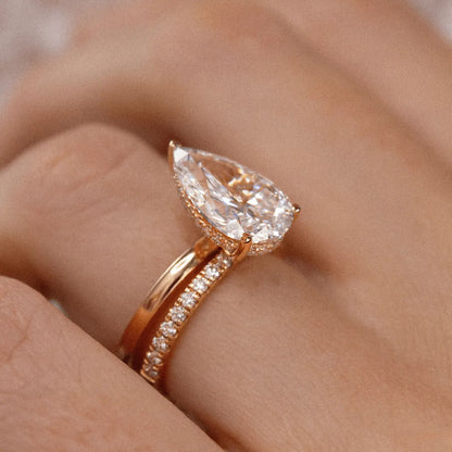 Round Halo, Pave & Split Shank Engagement Ring – 1.93 CT Lab Grown Diamond