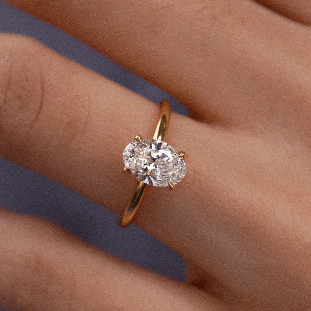 Round Halo, Pave & Split Shank Engagement Ring – 1.93 CT Lab Grown Diamond