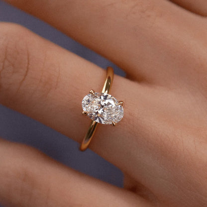 Round Halo, Pave & Split Shank Engagement Ring – 1.93 CT Lab Grown Diamond