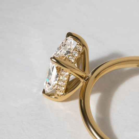 Round Halo, Pave & Split Shank Engagement Ring – 1.93 CT Lab Grown Diamond