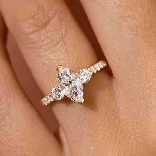 Round Halo, Pave & Split Shank Engagement Ring – 1.93 CT Lab Grown Diamond