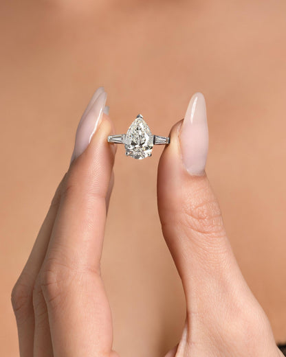 Round Halo, Pave & Split Shank Engagement Ring – 1.93 CT Lab Grown Diamond