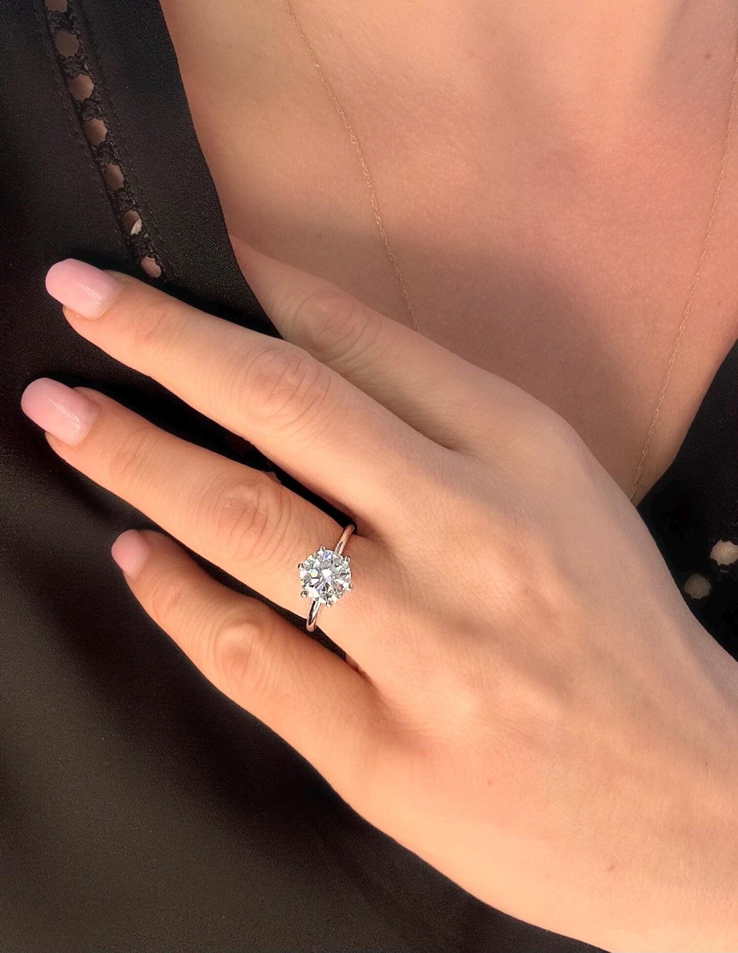 Round Halo, Pave & Split Shank Engagement Ring – 1.93 CT Lab Grown Diamond