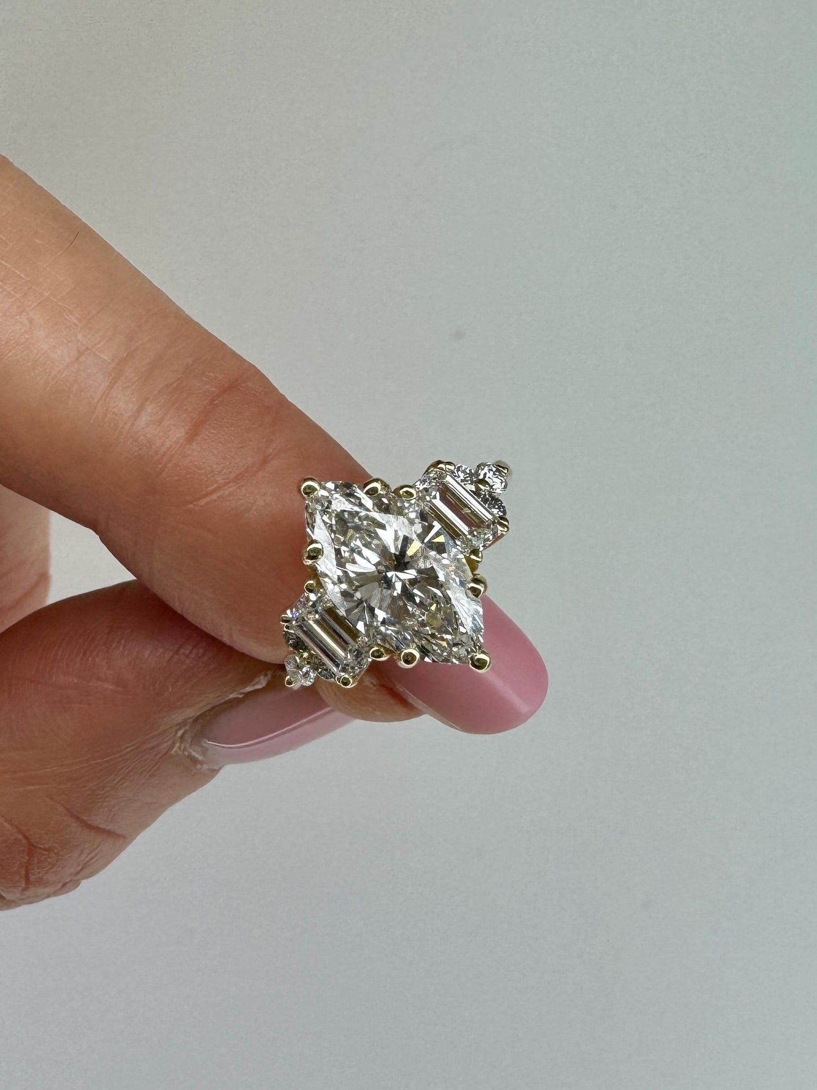 Round Halo, Pave & Split Shank Engagement Ring – 1.93 CT Lab Grown Diamond