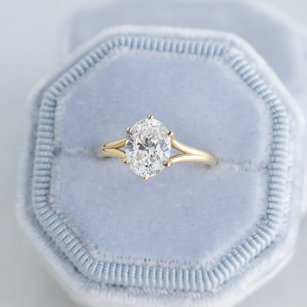 2 CT Round Three Stones Lab Grown Diamond Engagement Ring