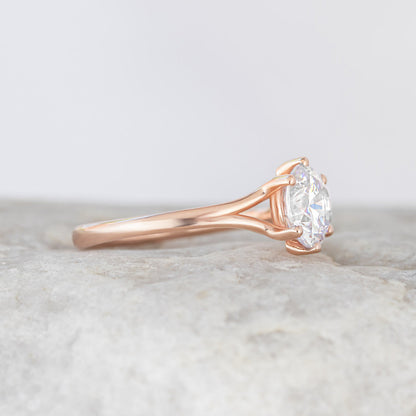 2 CT Round Three Stones Lab Grown Diamond Engagement Ring