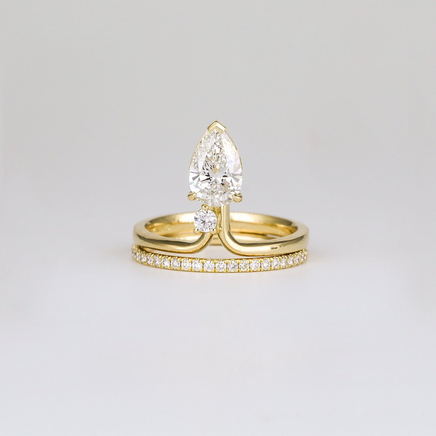 2 CT Emerald Pave Moissanite Engagement Ring
