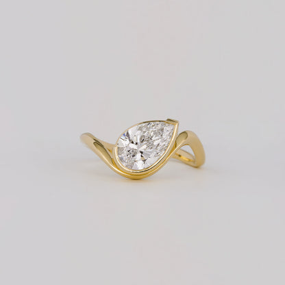 2 CT Emerald Pave Moissanite Engagement Ring