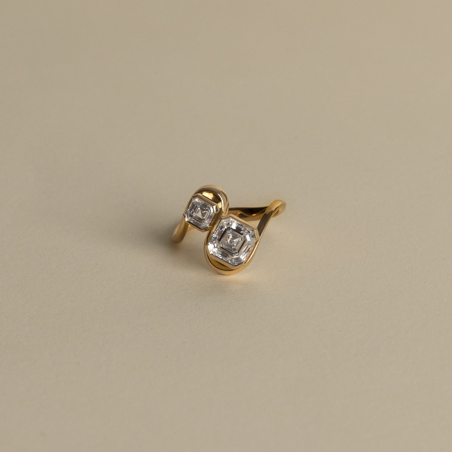 2 CT Emerald Pave Moissanite Engagement Ring