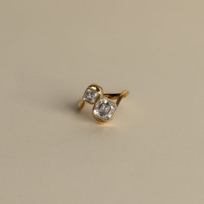 2 CT Emerald Pave Moissanite Engagement Ring