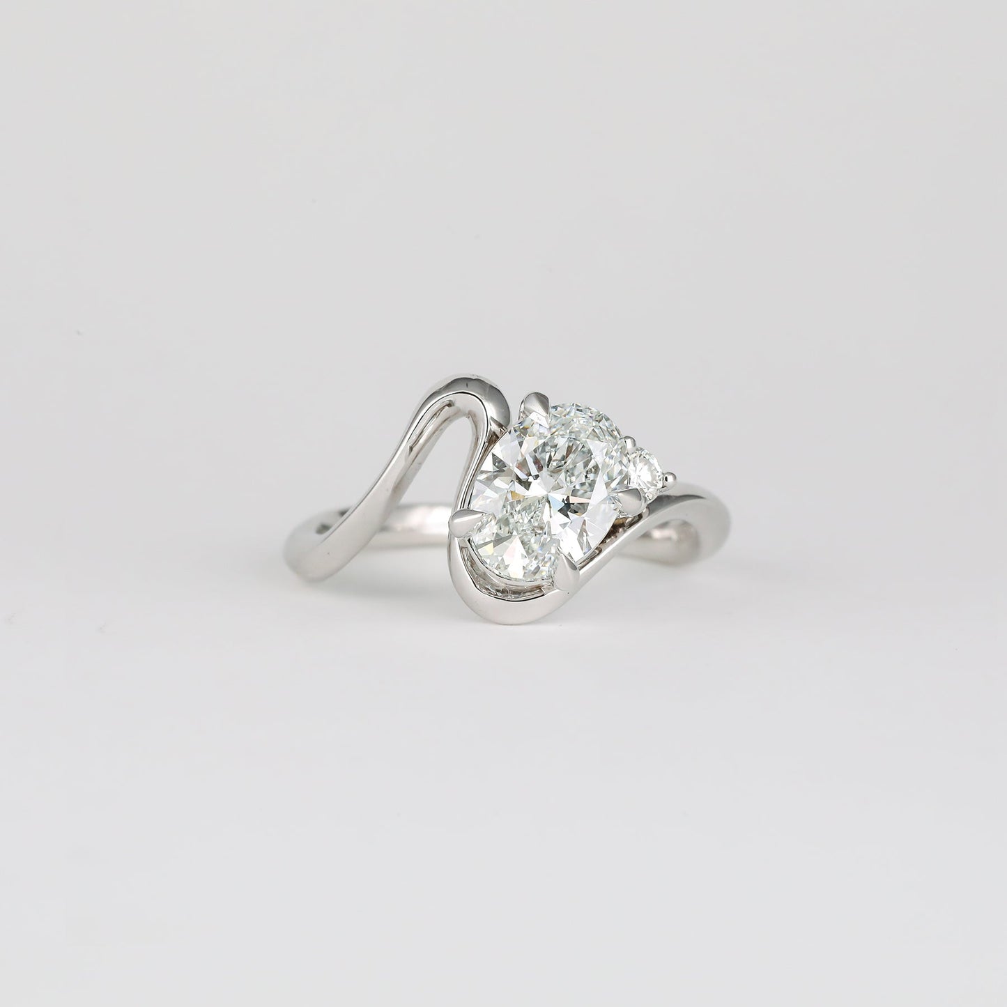2 CT Emerald Pave Moissanite Engagement Ring
