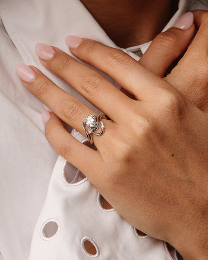 2 CT Emerald Pave Moissanite Engagement Ring