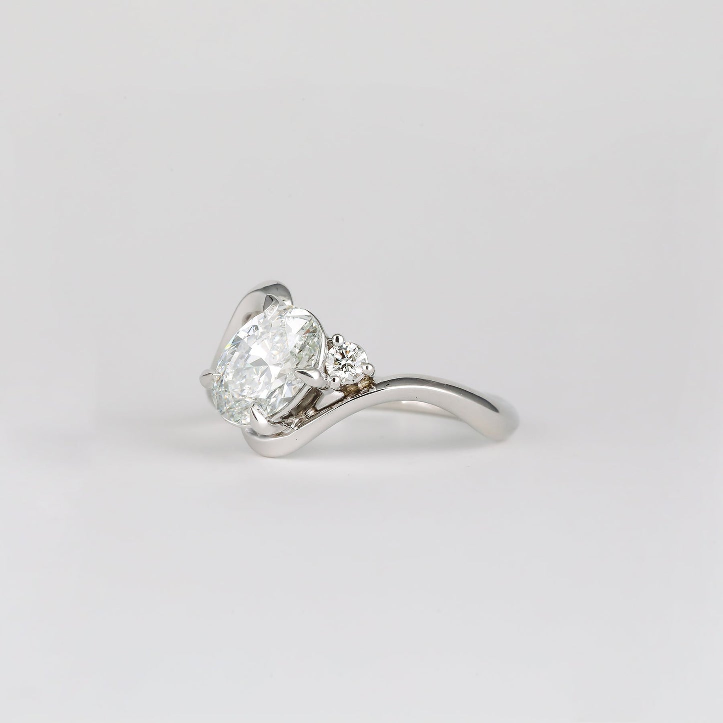 2 CT Emerald Pave Moissanite Engagement Ring