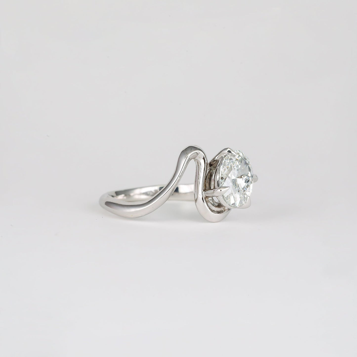 2 CT Emerald Pave Moissanite Engagement Ring
