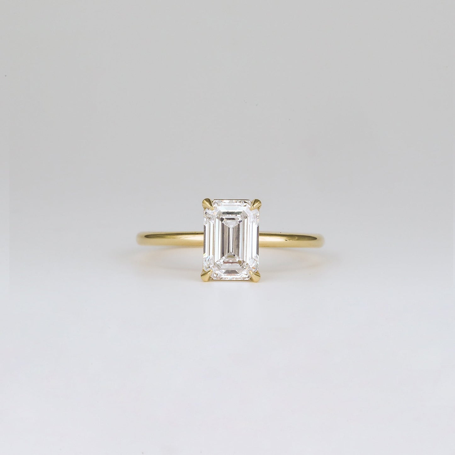 2 CT Emerald Pave Moissanite Engagement Ring