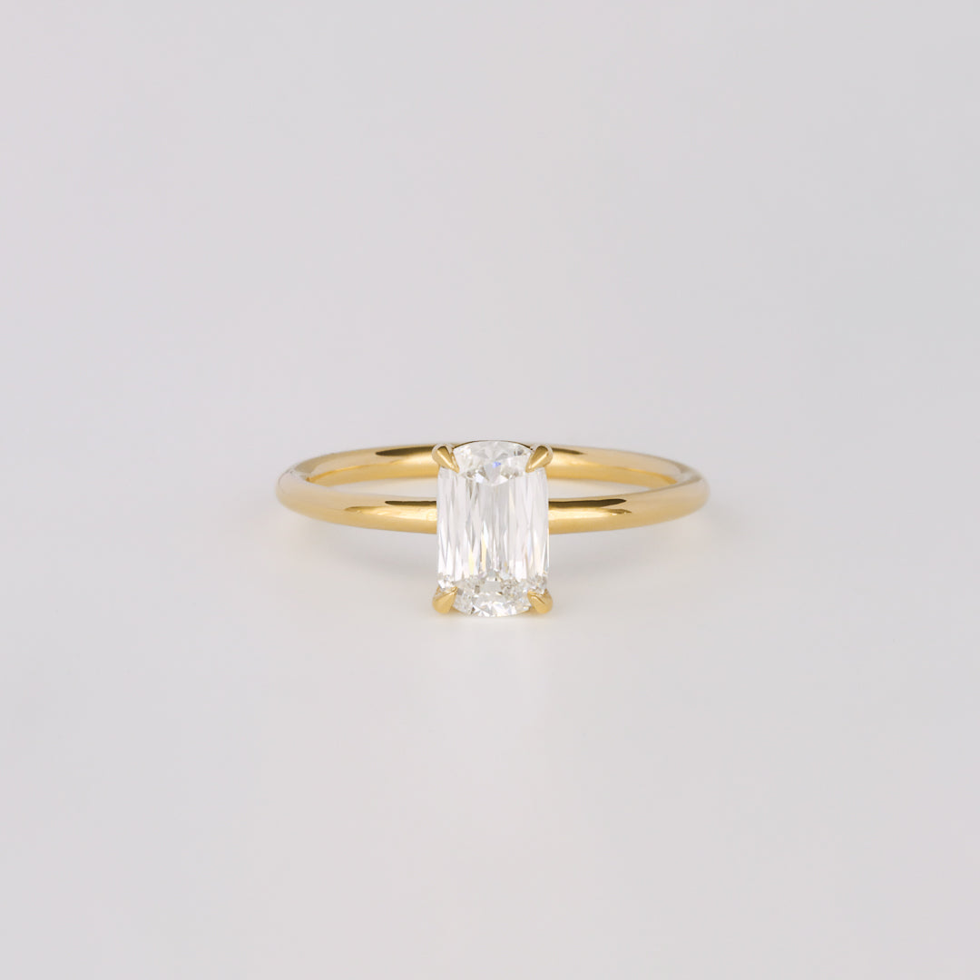 2 CT Emerald Pave Moissanite Engagement Ring