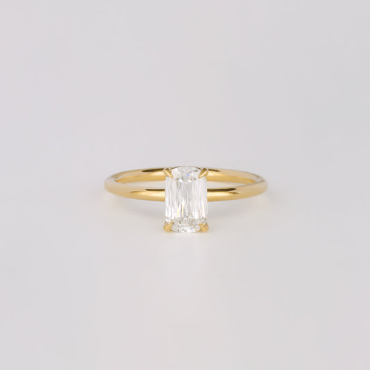 2 CT Emerald Pave Moissanite Engagement Ring