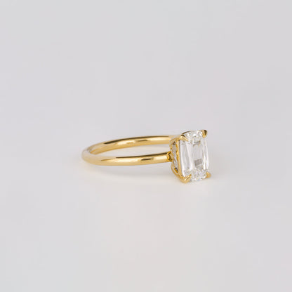 2 CT Emerald Pave Moissanite Engagement Ring