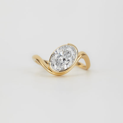 2 CT Emerald Pave Moissanite Engagement Ring
