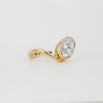 2 CT Emerald Pave Moissanite Engagement Ring