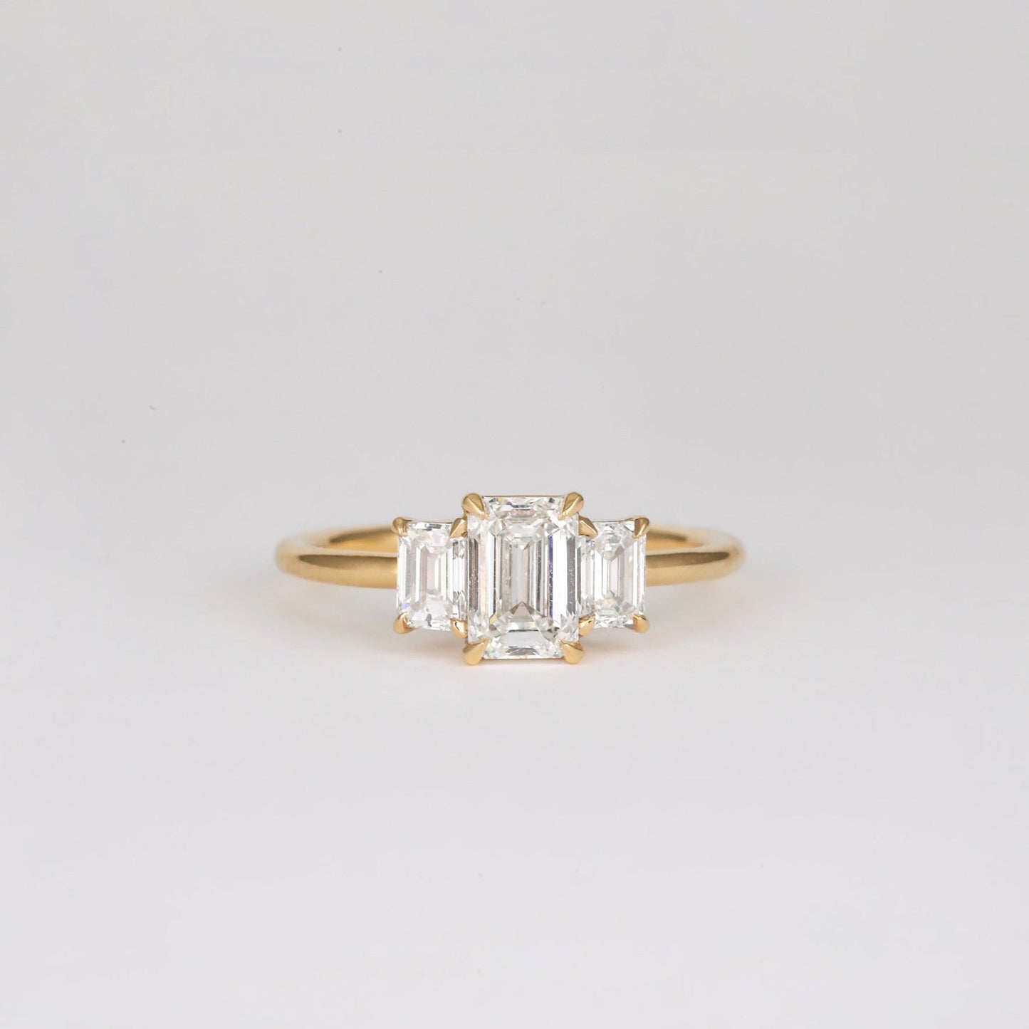 2 CT Emerald Pave Moissanite Engagement Ring