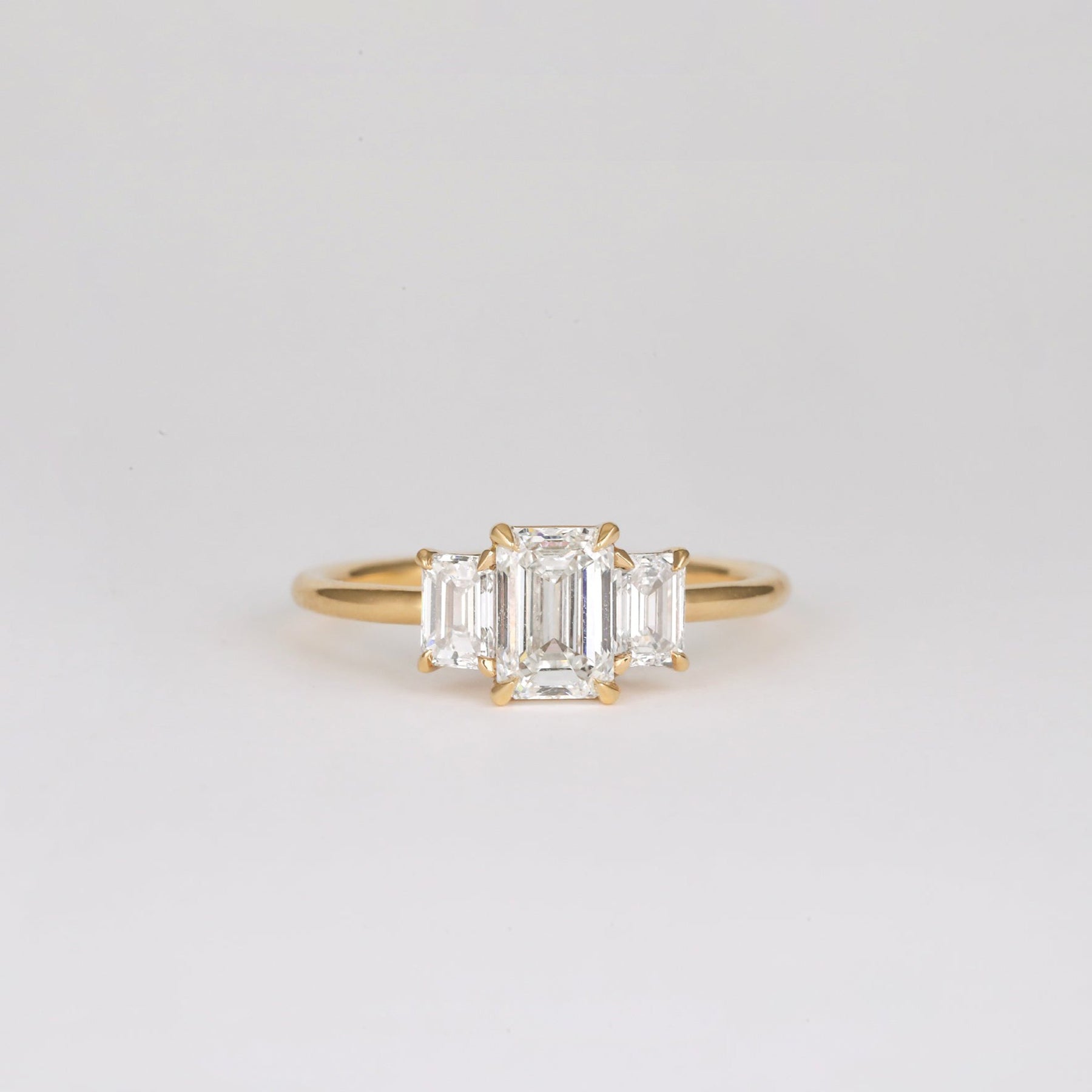 2 CT Emerald Pave Moissanite Engagement Ring